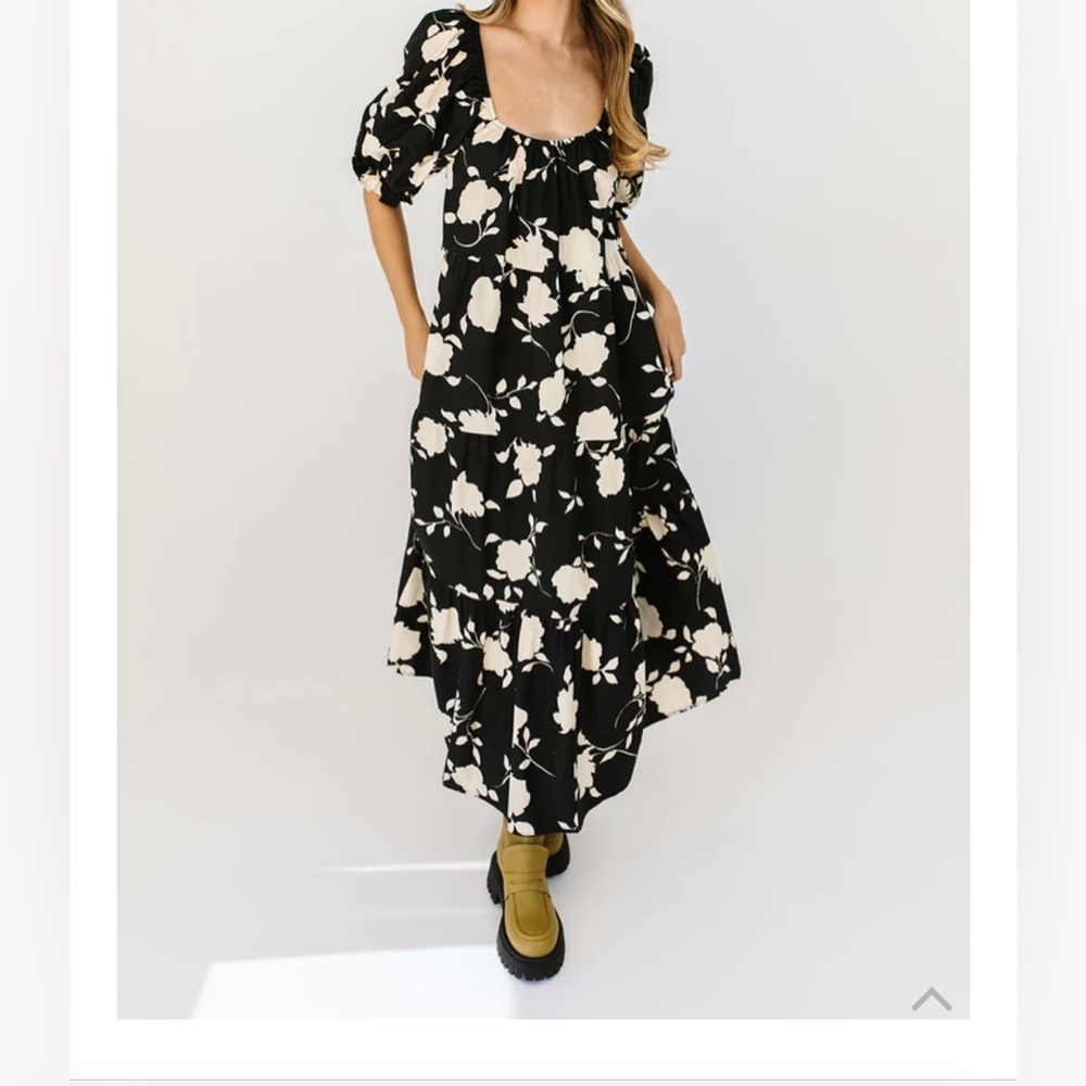daymaker dress in luxe black floral 
**never worn, tags still on